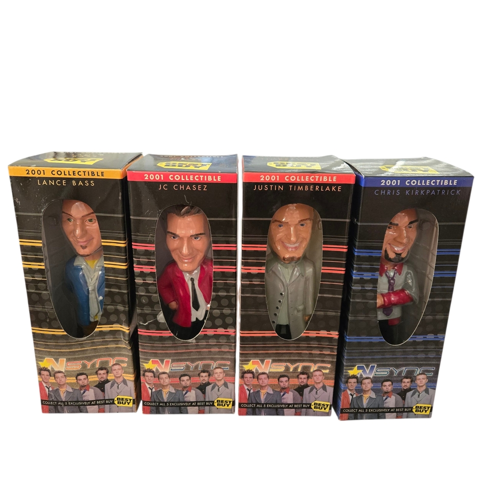 2001 NSYNC Bobblehead Dolls (Set of 4) - Best Buy Exclusive - Brand New‎ in Box